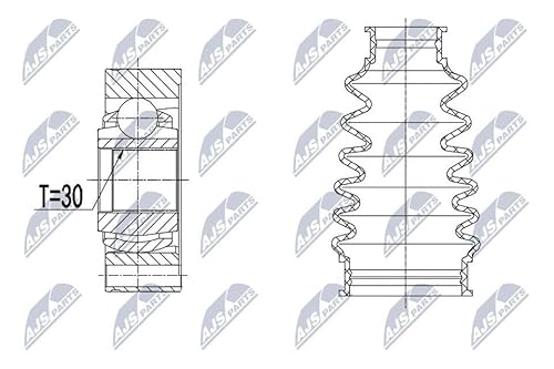 NTY Gelenksatz Antriebswelle NPW-KA-336 getriebeseitig 86mm von NTY