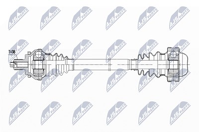 Nty Antriebswelle [Hersteller-Nr. NPW-AU-044] für Audi von NTY