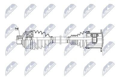 Nty Antriebswelle [Hersteller-Nr. NPW-AU-073] für Audi von NTY