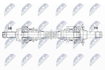 Nty Antriebswelle [Hersteller-Nr. NPW-BM-042] für BMW von NTY