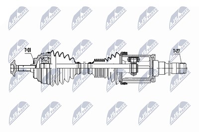 Nty Antriebswelle [Hersteller-Nr. NPW-BM-050] für BMW von NTY