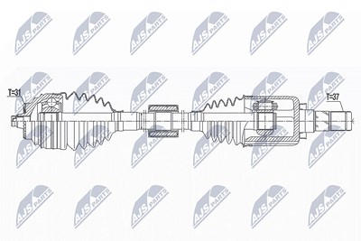 Nty Antriebswelle [Hersteller-Nr. NPW-BM-170] für Mini von NTY