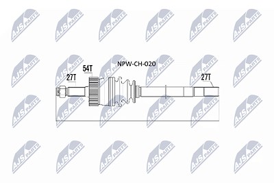 Nty Antriebswelle [Hersteller-Nr. NPW-CH-020] für Jeep von NTY