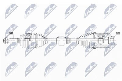 Nty Antriebswelle [Hersteller-Nr. NPW-CH-058] für Jeep von NTY