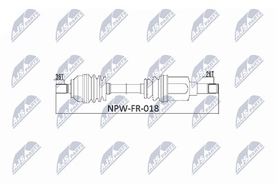 Nty Antriebswelle [Hersteller-Nr. NPW-FR-018] für Ford, Volvo von NTY