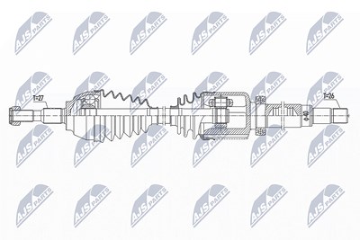 Nty Antriebswelle [Hersteller-Nr. NPW-FR-115] für Ford von NTY