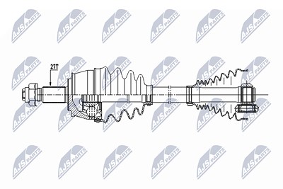 Nty Antriebswelle [Hersteller-Nr. NPW-FT-035] für Fiat von NTY