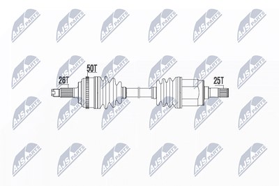 Nty Antriebswelle [Hersteller-Nr. NPW-HD-031] für Honda von NTY