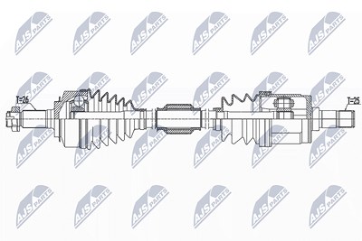Nty Antriebswelle [Hersteller-Nr. NPW-HD-090] für Honda von NTY