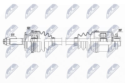 Nty Antriebswelle [Hersteller-Nr. NPW-HY-526] für Hyundai von NTY