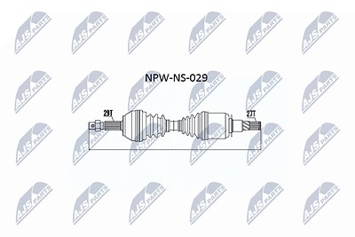 Nty Antriebswelle [Hersteller-Nr. NPW-NS-029] für Nissan von NTY
