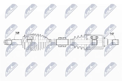 Nty Antriebswelle [Hersteller-Nr. NPW-NS-078] für Nissan von NTY