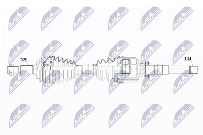 Nty Antriebswelle [Hersteller-Nr. NPW-PE-017] für Peugeot von NTY