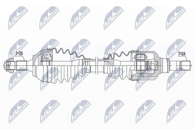 Nty Antriebswelle [Hersteller-Nr. NPW-PE-055] für Citroën, Peugeot von NTY