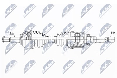 Nty Antriebswelle [Hersteller-Nr. NPW-PL-059] für Fiat, Nissan, Opel, Renault von NTY