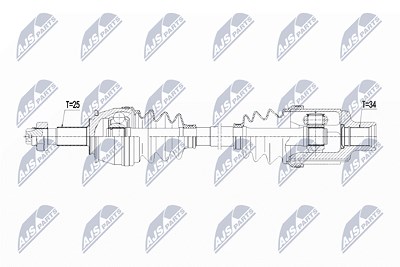 Nty Antriebswelle [Hersteller-Nr. NPW-PL-061] für Chevrolet, Opel, Vauxhall von NTY