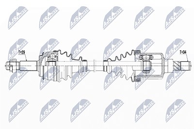Nty Antriebswelle [Hersteller-Nr. NPW-RE-124] für Renault von NTY