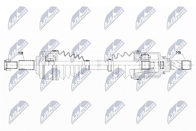 Nty Antriebswelle [Hersteller-Nr. NPW-RE-142] für Renault von NTY