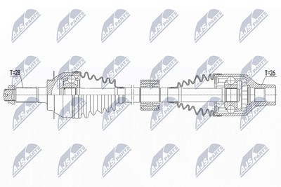 Nty Antriebswelle [Hersteller-Nr. NPW-SU-054] für Fiat, Suzuki von NTY