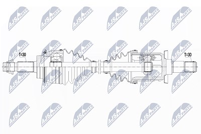 Nty Antriebswelle [Hersteller-Nr. NPW-TY-121] für Toyota von NTY