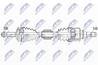 Nty Antriebswelle [Hersteller-Nr. NPW-TY-185] für Toyota von NTY