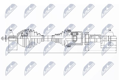 Nty Antriebswelle [Hersteller-Nr. NPW-VV-039] für Volvo von NTY