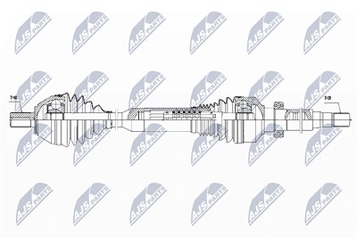 Nty Antriebswelle [Hersteller-Nr. NPW-VV-051] für Volvo von NTY
