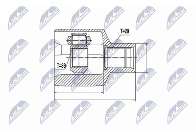 Nty Gelenksatz, Antriebswelle [Hersteller-Nr. NPW-CH-026] für Jeep von NTY