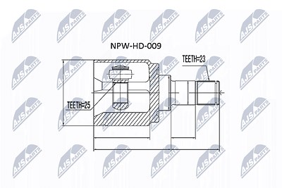 Nty Gelenksatz, Antriebswelle [Hersteller-Nr. NPW-HD-009] für Honda von NTY