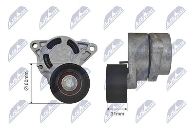 Nty Spannrolle, Keilrippenriemen [Hersteller-Nr. RNK-NS-035] für Nissan, Opel, Renault, Vauxhall von NTY