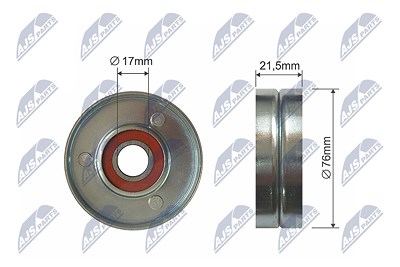 Nty Spannrolle, Keilrippenriemen [Hersteller-Nr. RNK-VW-010] für Audi, Skoda, VW von NTY