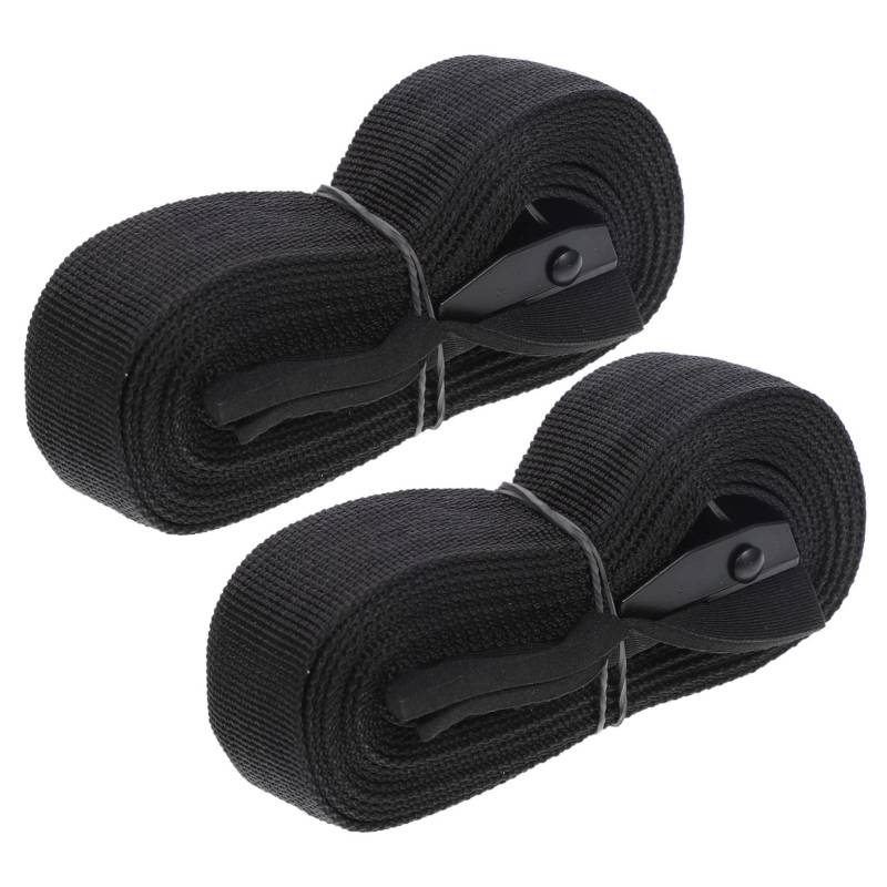 NUOBESTY 2 Stück Dachgurte Gepäckspanngurte Dachgepäckträger Zurrgurte Mit Haken Kajak Autoträger Surfgurt Hochleistungsgurte Binder Dachgepäckträger Polyester Spanngurte Schwarz von NUOBESTY