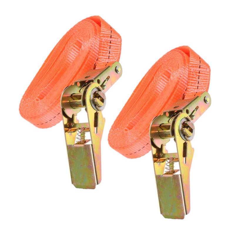 NUOBESTY 2 Stück Spanner Seilspanner Nockenschnallengurte Befestigungsratschen Zurrgurte Nockengurte Gepäcktaschen Befestigungsgurt Pflicht Frachtbindungsgurt Ratschengurt Last Orange von NUOBESTY