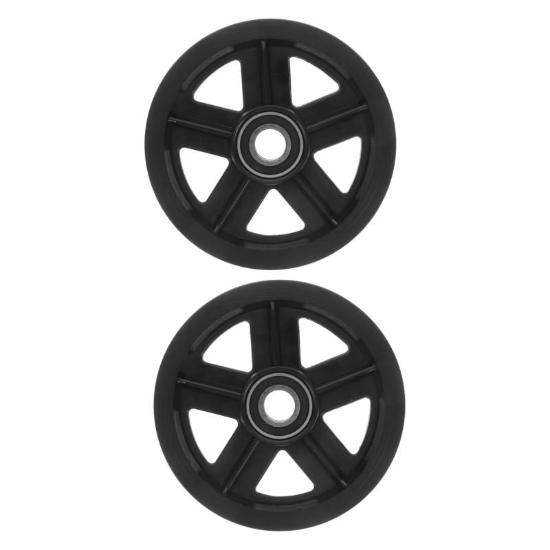 NUOBESTY 2 Stücke Hängen Schiene Räder Schiebetür Scheune Tür Hardware Dusche Tür Hardware Ersatz Schwarz Nylon von NUOBESTY