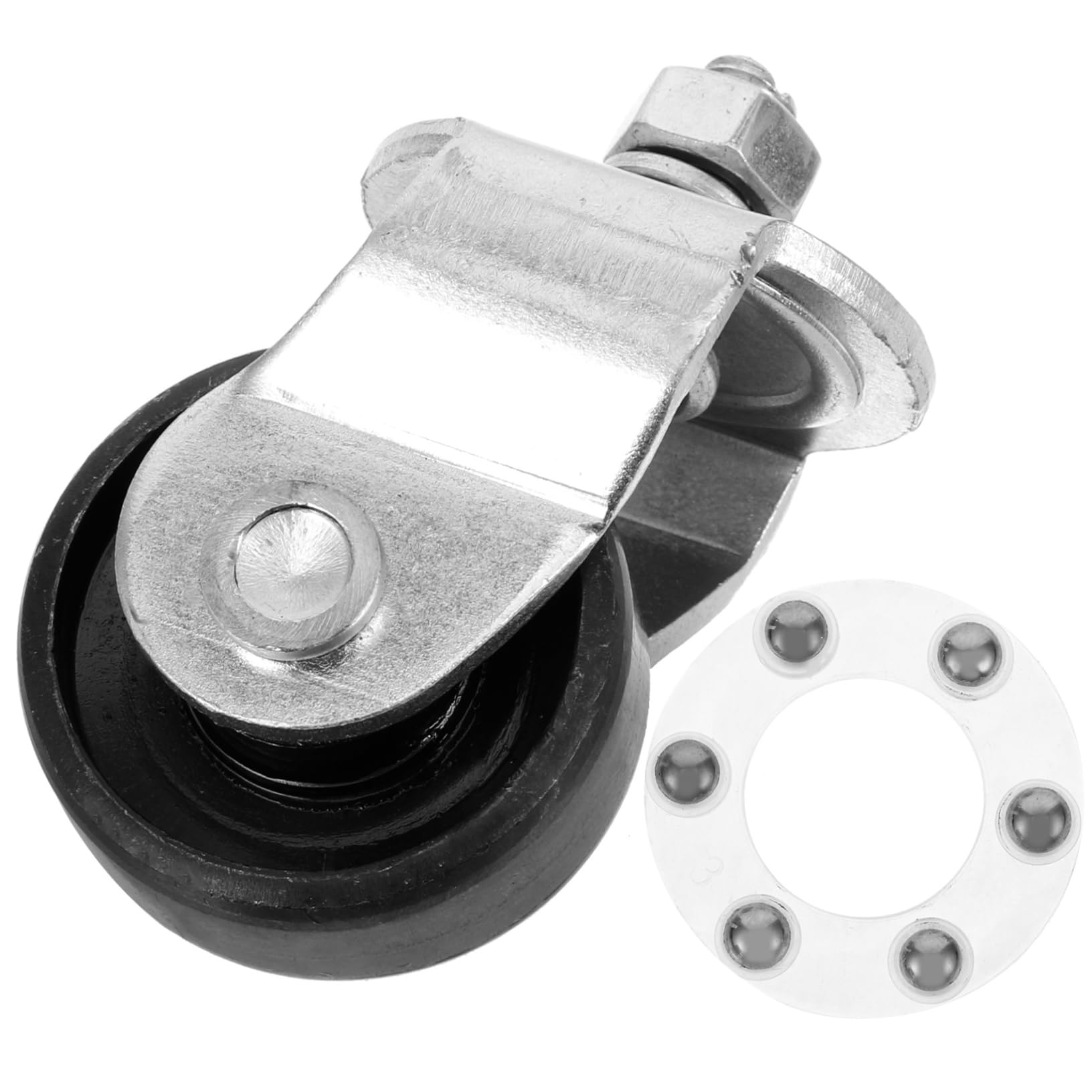 NUOBESTY Hydraulisches Heberad mit Doppelpumpe Schwenkrad Zubehör für Nutzanhänger Langlebige Konstruktion für Hydraulische Wagenheber von NUOBESTY