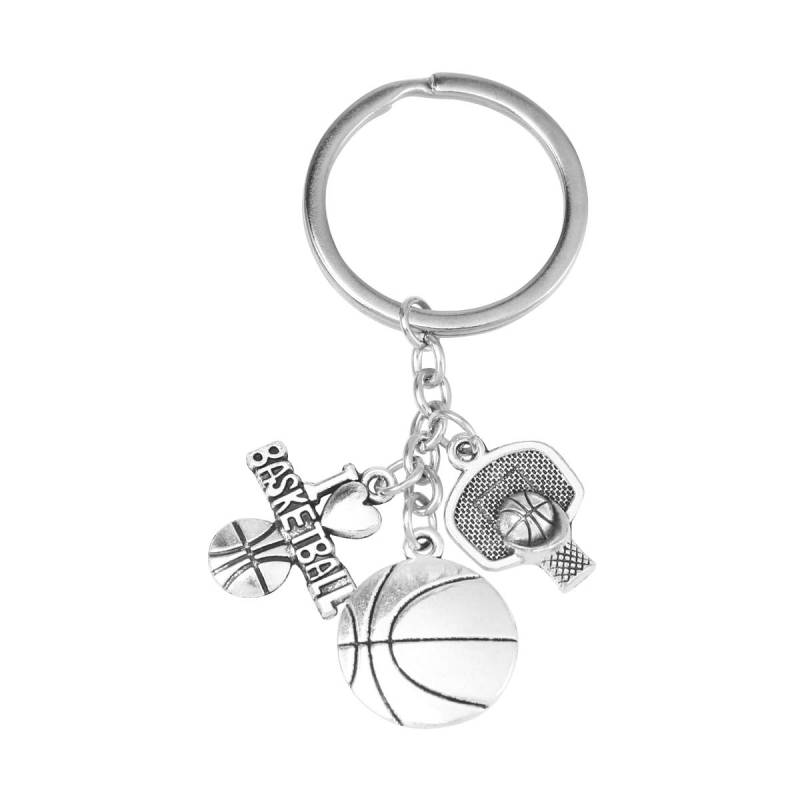NUOBESTY Schlüsselanhänger Sport Basketball Metall Anhänger Geburtstag Abschluss Geschenke von NUOBESTY