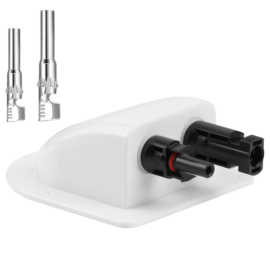 Solar Doppelkabel Eingangsverschraubung mit Photovoltaikstecker Stecker und Buchse Wasserdicht ABS Solarplatte Halterung Gebogene Dual Kabel Anschlüsse Box für Gehäuse Solarzellen RV Solar Doppelkabel Eingangsverschraubung mit Photovoltaikstecker Stecker und Buchse Wasserdicht ABS Solarplatte Halterung Gebogene Dual Kabel Anschlüsse Box für Gehäuse Solarzellen RV von NUOOO