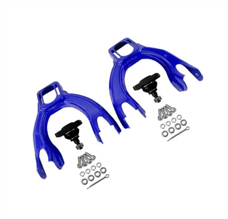 NUOSDEX Kompatibel Mit Acura Für Integra 1994-2000 2001 2/3/4-türig, Einstellbarer L R-Front-Oberradaufhängungs-Querlenker, Auto-Front-Ober-Sturzarm-Kit Querlenker(Blue) von NUOSDEX