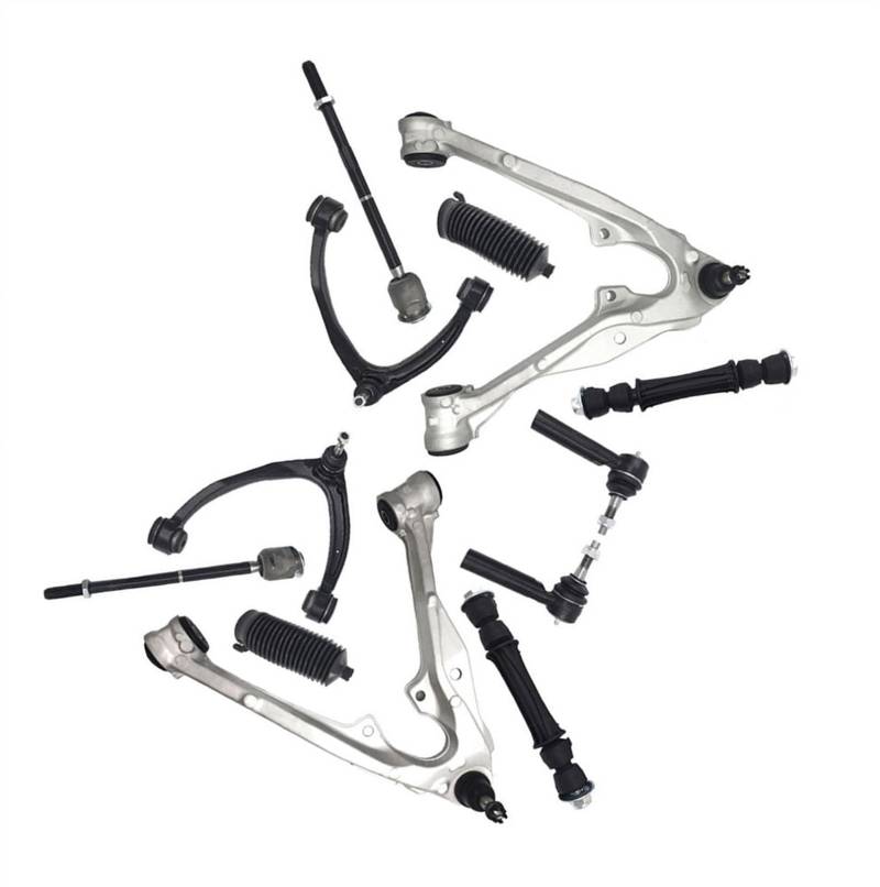 NUOSDEX Kompatibel Mit Cadillac Für Escalade 2007 2008 2009 2010 2011 25812725 25812726 Wishbone-Querlenker Vorne, Oben Und Unten, Querlenker, Spurstangensatz Querlenker von NUOSDEX
