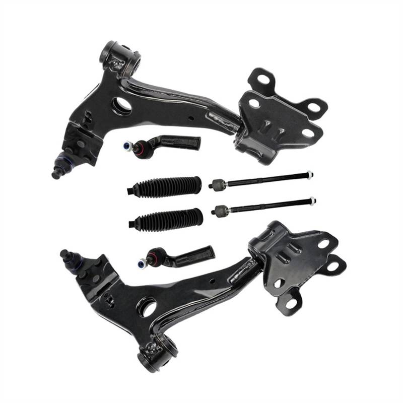 NUOSDEX Kompatibel Mit Ford Für Escape 2013 2014 2015 2016 2017 Auto-Aufhängungsarm-Kit Vordere Untere Querlenker Kugelgelenke Spurstangenköpfe Manschettensatz Querlenker von NUOSDEX