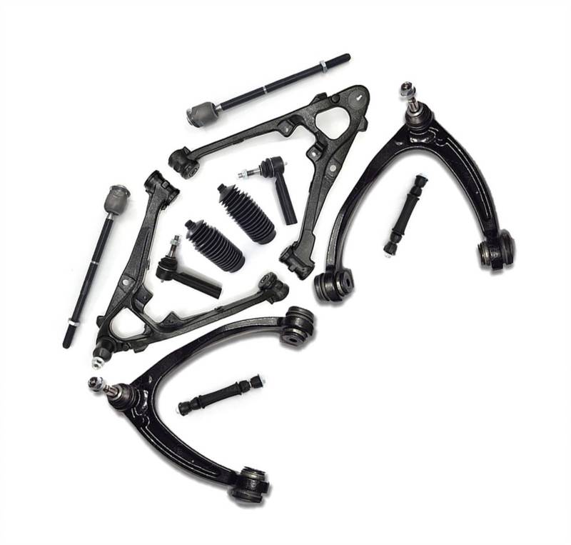NUOSDEX Kompatibel Mit GMC Für Sierra 1500 Für Yukon 2007–2013 15096197 15096198 Vorderer Oberer Unterer Querlenker Spurstangenmanschetten Stabilisatorverbindung Aufhängungssatz Querlenker von NUOSDEX
