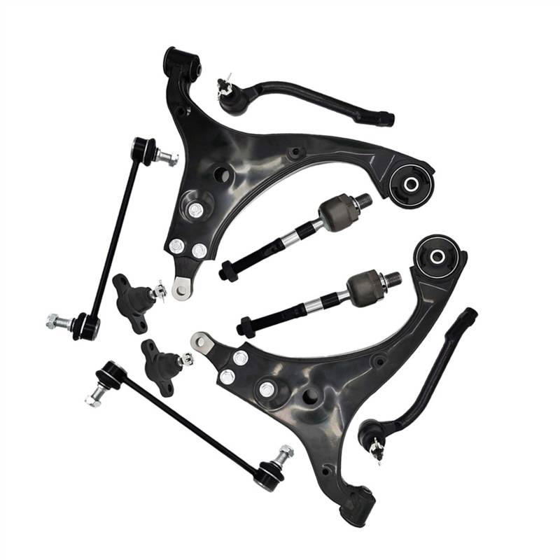 NUOSDEX Kompatibel Mit Hyundai Für Elantra 2007 2008 2009 2010 2011 2012, Vorderer Unterer Querlenker, Spurstangenmanschette, Stabilisator-Endglied, Aufhängung, Autoteile Querlenker von NUOSDEX