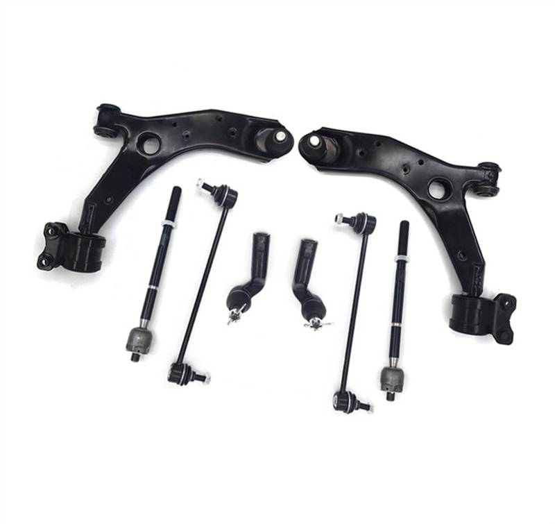 NUOSDEX Kompatibel Mit Mazda 5 2006–2013 2014, Für Mazda 3 2004 2005 2006 2007 2008 2009, Vorderer Unterer Querlenker, Stabilisatorverbindung, Spurstange, Aufhängungssatz Querlenker von NUOSDEX