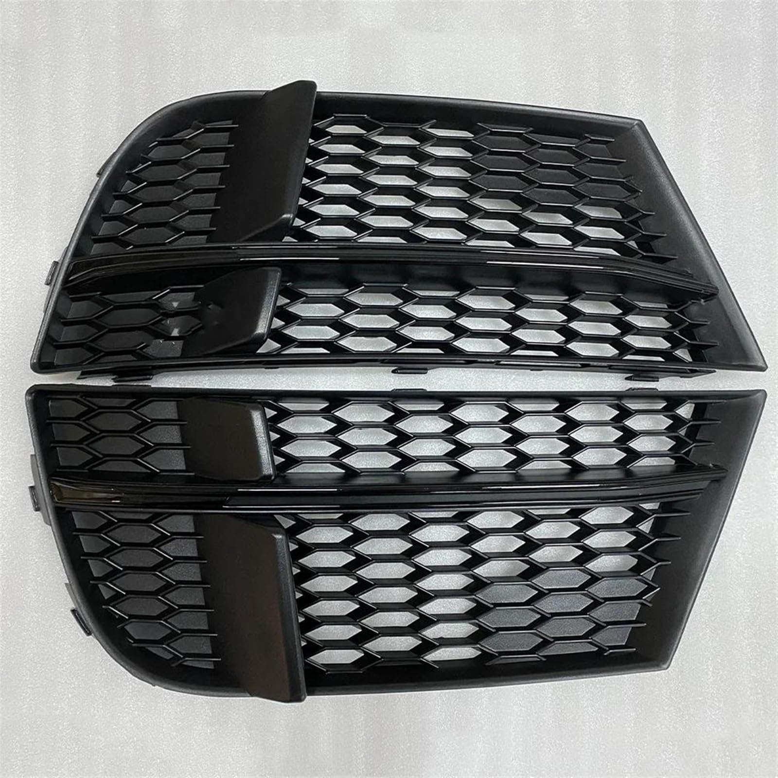 NUOSDEX Nebelscheinwerfergitter Kompatibel Mit A3 S3 2017 2018 2019 2020, Auto-Styling, Frontstoßstange, Nebelscheinwerfer-Kühlergrill, Waben-Hex-Nebelscheinwerfer-Grill-Abdeckung(2) von NUOSDEX
