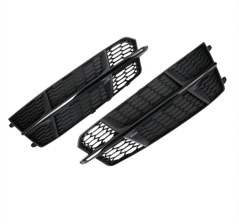 NUOSDEX Nebelscheinwerfergitter Kompatibel Mit A6 C7 A6L 2015–2018, Nebelscheinwerfer-Grill-Abdeckung, Nebelscheinwerfer-Lampenabdeckung, Waben-Sechskant-Frontgrill, 4G0807681AN(Black) von NUOSDEX