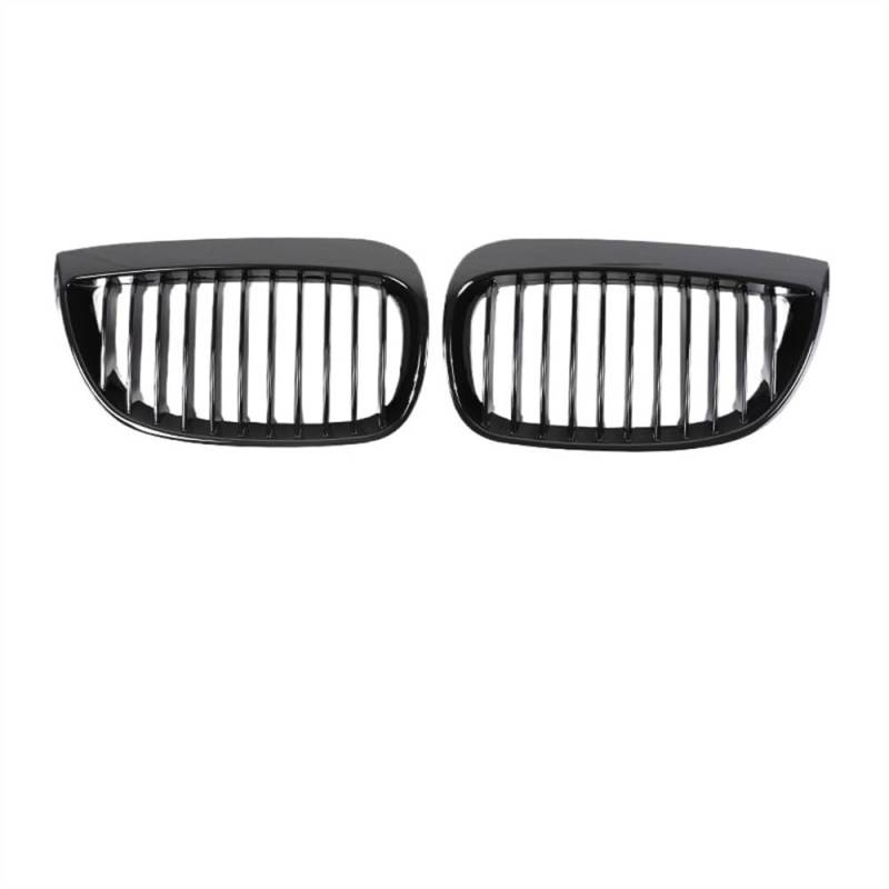 NUOSDEX Nieren Schwarz Kühlergrill Kompatibel Mit 1er E81 E82 E87 E88 128I 130I 135I 2004 2005 2006 Frontoberer Stoßfänger Nierengrill Einlass Unterer Grill Kühler(Single Gloss Black) von NUOSDEX