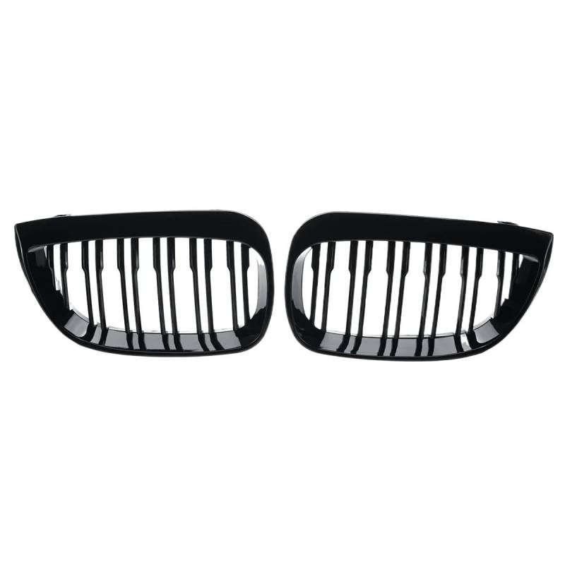NUOSDEX Nieren Schwarz Kühlergrill Kompatibel Mit 1er E81 E87 128i 130i 2004 2005 2006 2007 Auto Front Nieren Sport Kühlergrill Stoßfänger Mesh Front Einlassgitter Ersatz von NUOSDEX