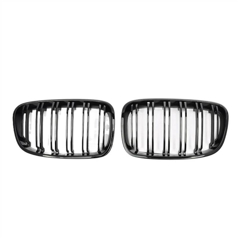 NUOSDEX Nieren Schwarz Kühlergrill Kompatibel Mit 1er F20 M140i 118d F21 2012 2013 2014 Front Diamonds Style Grille Zubehör Front Kühlergrills Ersetzen(Double-Gloss Black) von NUOSDEX