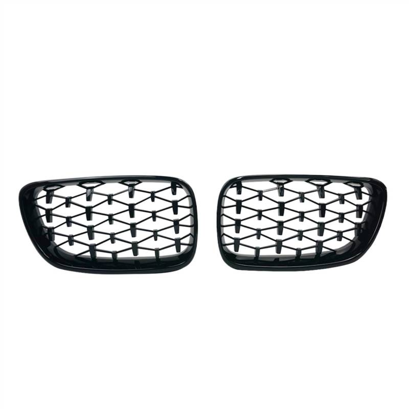 NUOSDEX Nieren Schwarz Kühlergrill Kompatibel Mit 2er F22 F23 2014 2015 2016 2017 2018 2019 F87 M2 2016 2017 2018 2019 Auto Front Nieren Diamant Stoßstange Kühlergrill(Black) von NUOSDEX