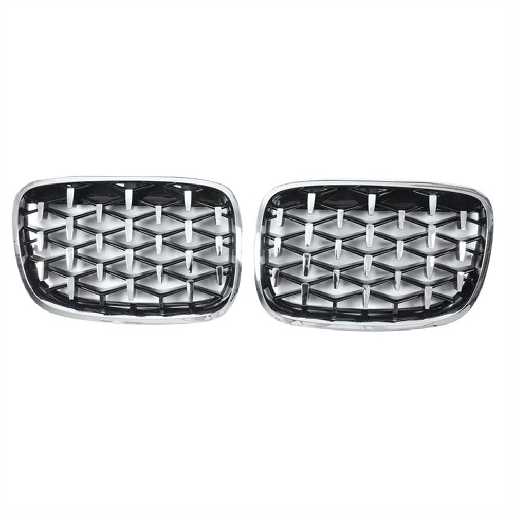 NUOSDEX Nieren Schwarz Kühlergrill Kompatibel Mit 2er F45 228i 220i 235i 2014 2015 2016 2017 2018 Auto-Mittelstoßstangengitter Fronteinlassgitter Kühlergrill(All Silver) von NUOSDEX